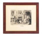 SADLER Walter Dendy Aged Couple Seated In Parlor SADLER Walter Dendy Aged Couple Seated In Parlor