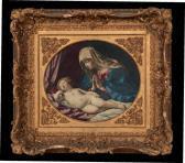 SALVI Giovanni Battista Vierge À L'enfant Endormi SALVI Giovanni Battista Vierge À L'enfant Endormi