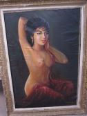 SAPOEUR H. Femme Nue Au Voile Rouge SAPOEUR H. Femme Nue Au Voile Rouge