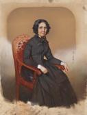 SARDOU Honoré Charles Portrait De Femme Assise À La Robe Noire SARDOU Honoré Charles Portrait De Femme Assise À La Robe Noire