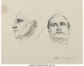 Sargent John Singer Two Studies Of The Head Of A Man Sargent John Singer Two Studies Of The Head Of A Man