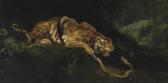 SARTORIO Giulio Aristide A Tiger Struggling With A Snake SARTORIO Giulio Aristide A Tiger Struggling With A Snake