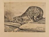 SARTORIO Giulio Aristide Tigre In Agguato SARTORIO Giulio Aristide Tigre In Agguato