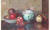 SASSY Sany Pot Couvert, Grenade Et Fruits Sur Un Entablement SASSY Sany Pot Couvert, Grenade Et Fruits Sur Un Entablement