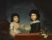 SAVAGE Edward Portrait Of Gertrude N. And James L. Bleecker SAVAGE Edward Portrait Of Gertrude N. And James L. Bleecker