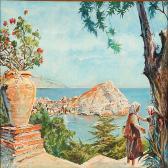 SAVIGNY NORSTRAND Harry Two Women In Conversation At The Coast In Levanto SAVIGNY NORSTRAND Harry Two Women In Conversation At The Coast In Levanto