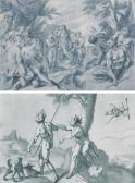 SCACCIATI Andrea I Musicians And Council In A Landscape After Springer; Woman And Huntsman With Dog SCACCIATI Andrea I Musicians And Council In A Landscape After Springer; Woman And Huntsman With Dog