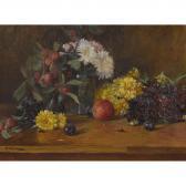 SCHACHNER Therese Stillleben Mit Blumen Und Früchten SCHACHNER Therese Stillleben Mit Blumen Und Früchten
