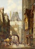 SCHAFER Henry Thomas A Pair Of Continental Street Scenes SCHAFER Henry Thomas A Pair Of Continental Street Scenes