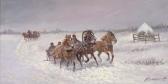 Scheloumov Afanasii Ivanovich Troikas Running In A Winter Landscape Scheloumov Afanasii Ivanovich Troikas Running In A Winter Landscape