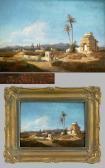 SCHERER Josef "griechische Ruinenlandschaft" Mit Personenstaffage SCHERER Josef "griechische Ruinenlandschaft" Mit Personenstaffage