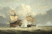 SCHETKY John Christian Captain Richard Bowen's 38-gun Frigate Terpsichore Engaging The Mighty 136-gun Spanish 4-decker Santissima Trinidad SCHETKY John Christian Captain Richard Bowen's 38-gun Frigate Terpsichore Engaging The Mighty 136-gun Spanish 4-decker Santissima Trinidad