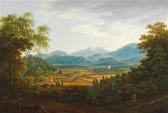 SCHEYERER Franz Open Landscape With View Of The Carpathians SCHEYERER Franz Open Landscape With View Of The Carpathians
