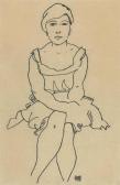 SCHIELE Egon Sitzende Frau SCHIELE Egon Sitzende Frau