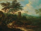 SCHINNAGL Maximilian Joseph Franz Christoph Janneck Paesaggio Fluviale Boschivo Con Una Torre SCHINNAGL Maximilian Joseph Franz Christoph Janneck Paesaggio Fluviale Boschivo Con Una Torre