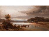 SCHLEICH Eduard I & BACH Alois Landschaft Mit Rinderherde In Derschwemme Bzw. Nordende Vom Pilsensee SCHLEICH Eduard I & BACH Alois Landschaft Mit Rinderherde In Derschwemme Bzw. Nordende Vom Pilsensee