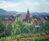 SCHMAUK Carl Pejzaż Miasteczka, 1942 R. SCHMAUK Carl Pejzaż Miasteczka, 1942 R.