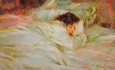 SCHMID Richard Molly, White Sheets With Roses SCHMID Richard Molly, White Sheets With Roses