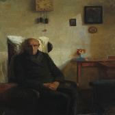 SCHMIDT Albrecht Elvinus Interior With Elderly Man Resting SCHMIDT Albrecht Elvinus Interior With Elderly Man Resting