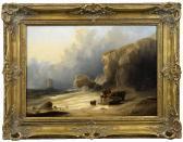 SCHMIDT Eduard Felsige Küstenlandschaft Mit Fischern Am Strand SCHMIDT Eduard Felsige Küstenlandschaft Mit Fischern Am Strand