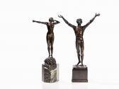 SCHMIDT-HOFER Otto Pair Of Bronze Figures SCHMIDT-HOFER Otto Pair Of Bronze Figures
