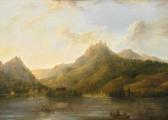 SCHNEIDER Caspar Rhine Landscape With Drachenfels And Nonnenwerth SCHNEIDER Caspar Rhine Landscape With Drachenfels And Nonnenwerth
