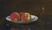 SCHOLDERER Otto Still Life With Peaches And Glass SCHOLDERER Otto Still Life With Peaches And Glass
