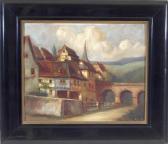 SCHOLL Adelheid Heidelberg - Altstadtpartie Mit Bogenbrücke SCHOLL Adelheid Heidelberg - Altstadtpartie Mit Bogenbrücke