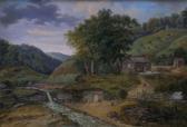 SCHOLTUNG O. Romantische Berglandschaft Mit Figurenstaffage SCHOLTUNG O. Romantische Berglandschaft Mit Figurenstaffage