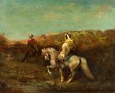 SCHREYER Adolf Two Arabian Horsemen SCHREYER Adolf Two Arabian Horsemen