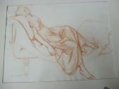 SCHWABE Randolph A Lady Reclining On A Chaise Longue SCHWABE Randolph A Lady Reclining On A Chaise Longue
