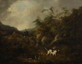 SCHWANFELDER Charles Henry Shooting In A Highland Landscape SCHWANFELDER Charles Henry Shooting In A Highland Landscape
