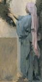 SCHWARTZ Frans Orientalische Frau Vor Einer Hausfassade SCHWARTZ Frans Orientalische Frau Vor Einer Hausfassade