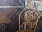 SCHWARTZ Hans Section Of Wooden Chair And Clothes Airer With Shadow SCHWARTZ Hans Section Of Wooden Chair And Clothes Airer With Shadow