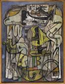 SCHWARTZ Irving Abstract Composition Of Musicians SCHWARTZ Irving Abstract Composition Of Musicians