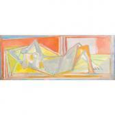 SCHWARTZ Manfred Grey Reclining Nude SCHWARTZ Manfred Grey Reclining Nude