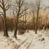 SCHWARTZ Orla Winter Landscape With A Forest Glade SCHWARTZ Orla Winter Landscape With A Forest Glade