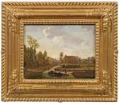 SCHWEICKARDT Hendrik Willem Moorbauerndorf Mit Kleinen Kanälen Und Torfstapeln Minutiös Fein Gemaltes SCHWEICKARDT Hendrik Willem Moorbauerndorf Mit Kleinen Kanälen Und Torfstapeln Minutiös Fein Gemaltes