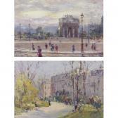SCOPPETTA Pietro 'view Of The Arc De Triomphe' And 'afternoon In The Park': A Pair SCOPPETTA Pietro 'view Of The Arc De Triomphe' And 'afternoon In The Park': A Pair