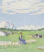 SEGANTINI Gottardo Guido Peasant Woman With Sheep SEGANTINI Gottardo Guido Peasant Woman With Sheep