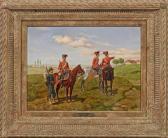 SELL Christian II Preußische Husaren Zu Pferde Mit Gefangenem Französischen Infanteristen SELL Christian II Preußische Husaren Zu Pferde Mit Gefangenem Französischen Infanteristen