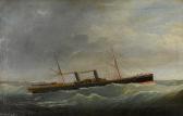 SEMPHIL Joseph The Irish Sea Paddle Steamer "camel" In Aheavy Sea. SEMPHIL Joseph The Irish Sea Paddle Steamer "camel" In Aheavy Sea.