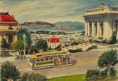 SERRATONI Frank J. A San Francisco Cable Car With Alcatraz And Angel Island In The Background SERRATONI Frank J. A San Francisco Cable Car With Alcatraz And Angel Island In The Background