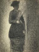 SEURAT Georges Femme Tenant Un Bouquet SEURAT Georges Femme Tenant Un Bouquet