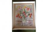 SEWELL S Still Life With Vase Of Flowers SEWELL S Still Life With Vase Of Flowers