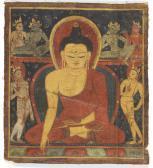 SHAKYAMUNI A Thangka Depicting Buddha SHAKYAMUNI A Thangka Depicting Buddha