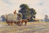 SHARLAND Edward W. Figures Loading A Hay Cart SHARLAND Edward W. Figures Loading A Hay Cart