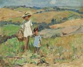 SHARP Dorothea Children On A Sunny Hillside SHARP Dorothea Children On A Sunny Hillside