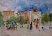 SHAW SAX Elegant Figures In A Mediterranean Street SHAW SAX Elegant Figures In A Mediterranean Street