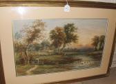 shepherd stanfield On The Exe, Devon, Signed, Inscribed And Dated 1877, Watercolour shepherd stanfield On The Exe, Devon, Signed, Inscribed And Dated 1877, Watercolour